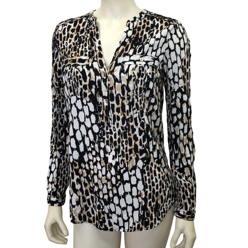 CALVIN KLEIN ROLL TAB SLEEVES ANIMAL PRINT SM